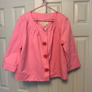 Michael Kors Pink Textured Button-Up size M